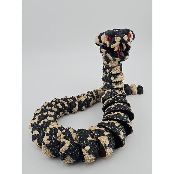 Rattle Snake 3D Printed Articulated Desk Pet Decor Unique Realistic - Picture 5 of 10